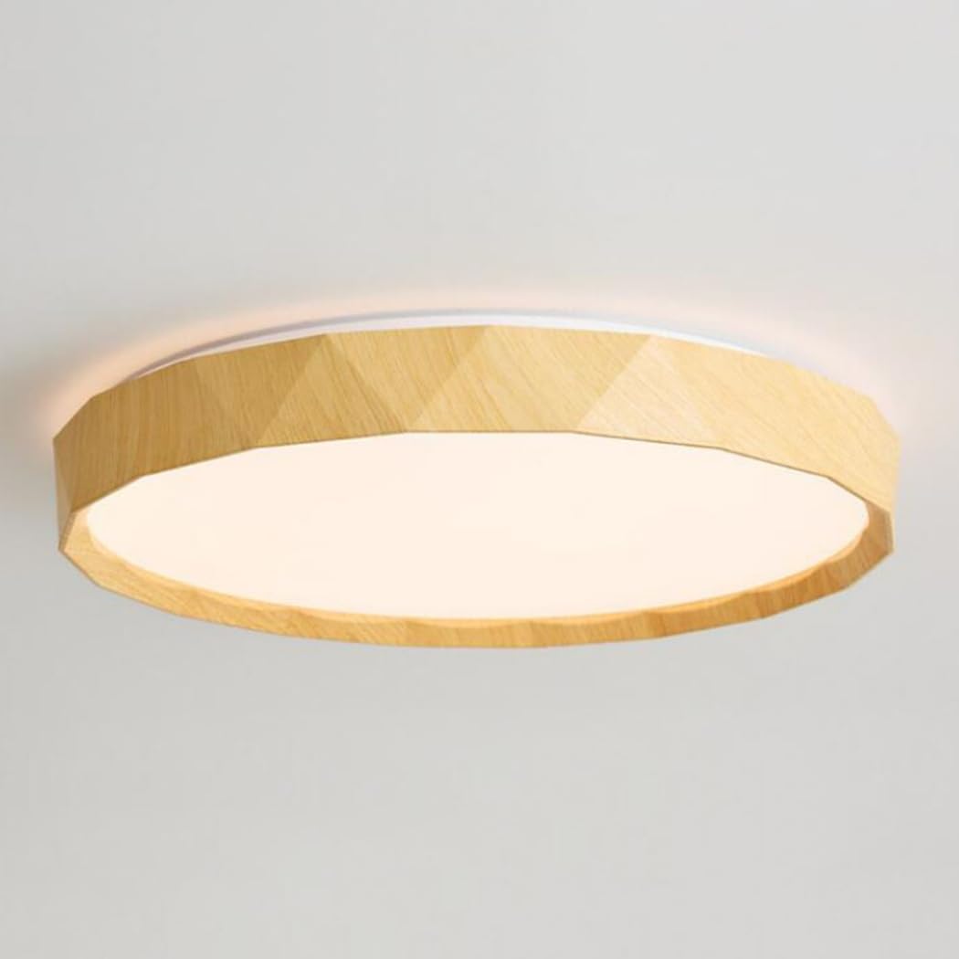 KNBVFHG Eye Protection Log Style Ceiling Lamp Three-Color Dimming Embedded Ceiling Light Flat Modern Flush Mount Lighting Fixture with Acrylic Lampshade Panel Lamps for Lounge Hallway Home Office