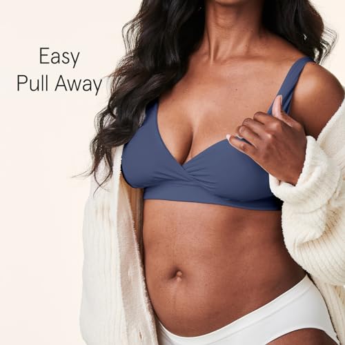 Image of Bravado Designs Everyday Bralette, Maternity Bras & Nursing Bras for Breastfeeding, Women's Wireless, Pregnancy Sleep Bra, Dusk, Small