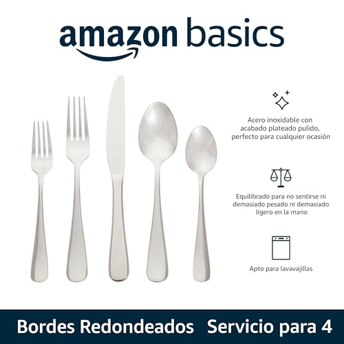 Lista de Cubertería los más recomendados. 14 Cubertería marca Amazon Basics (2)