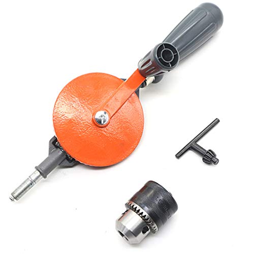Drill A Mano Speedy Potente Manuale Manuale Trapano A Manovella Da 3/8 Di Pollice (1,5-10 Mm) Con Mandrini in Cast 3 Mascelle, Maniglia Antiscivolo ABS Per Metallo in Plastica in Legno Morbido