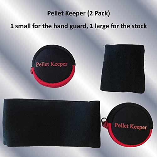 Keyfit Tools Air Rifle Pellet Keeper .177 .22 BB Ammo Bullet Clip Holder (2 Pack) Store & Access Pellets & Magazines On The Gun Stock Or Barrel Neoprene Pouch Holds Air Rifle Pellets Secure & Quiet - Thumbnail 2