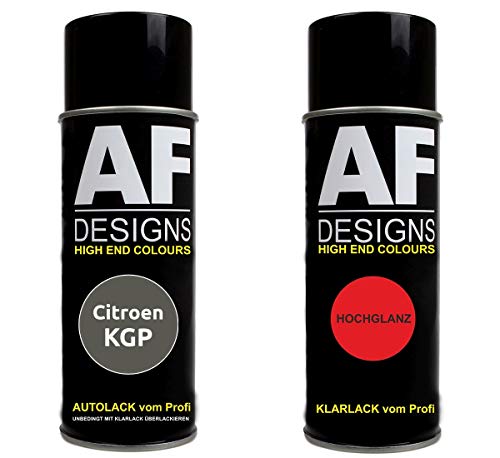Alex Flittner Designs Spraydose für Citroen KGP Persamos Metallic Basislack Klarlack Sprühdose 400ml