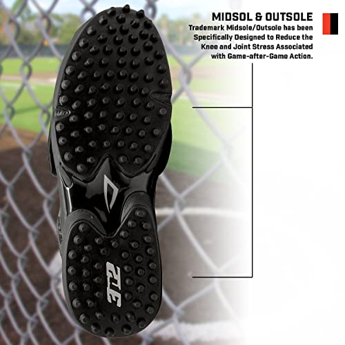 3N2 Men's Reaction Pro Plate Lo-Umpire Shoe Baseball, Black, 8 Wide #TOP2
