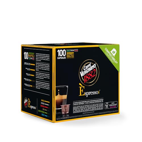 Caffè Vergnano 1882 - 100 Capsule Caffè Compostabili e Compatibili con Nespresso, Napoli - Pack da 100 capsule - Immagine 4