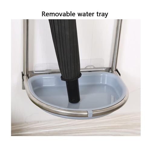 Support mural parapluie pliable réglable avec bac de drainage intégré - 5