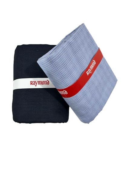 Image of Raymond Men's Premium Shirt & Trouser Fabric Combo | Unstitched Cotton Blend | Formal & Office Wear Fabric Set