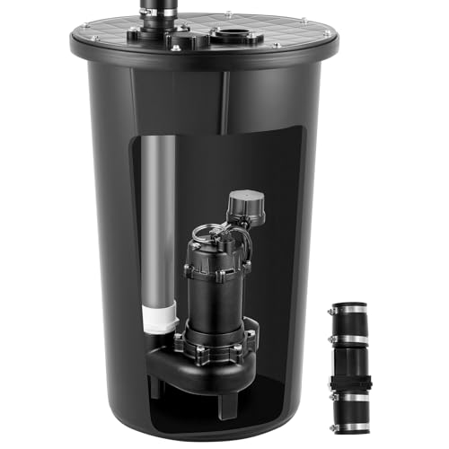 VEVOR Pompe puisard 1/2 HP, 4800 GPH, 120 Volt, noire