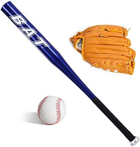 Baseball Balls Set Baseball Bat+Baseball+Baseball Glove aluminum 25inch security baseball bat and ball set youth adult outdoor training and practise