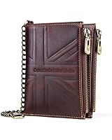 Contacts Men's Genuine Leather RFID Blocking Wallet (Brown)…