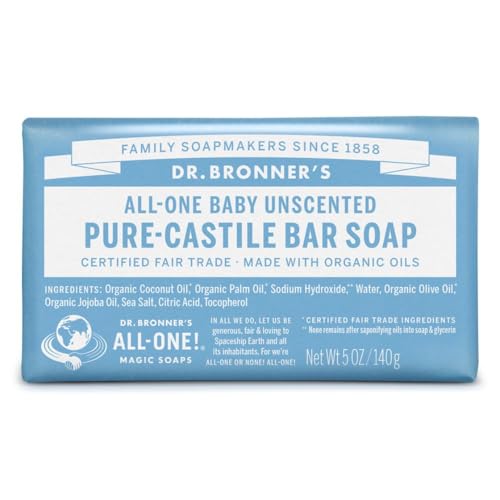 Dr. Bronner's 744 - Pure-Castile Bar Jabón para Bebé, sin...