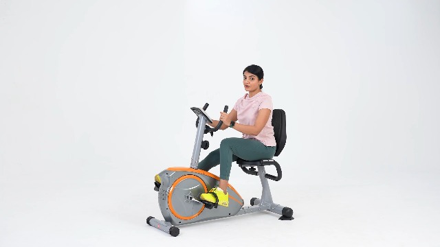 Propel FitnessOne HR 66i Smart Home Recumbent Exercise Bike/Cycle with Back Support for Home| 8-Level Resistance|Adjustable Seat & Handles| 5Kg Flywheel| 120Kg Capacity|Seniors, Adults & Physiotherapy