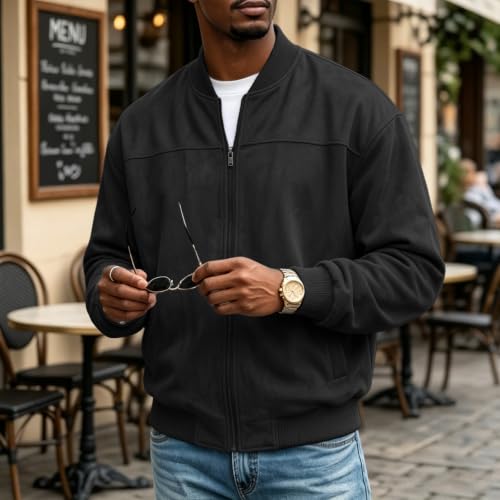 Bomber Jacket Men Light Zip Up Business Casual Jackets with Pockets 2026 - image 2