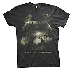 Metallica Master of Puppets Distressed_Men_bl_TS: L T-Shirt, Nero (Black Black), Large Uomo