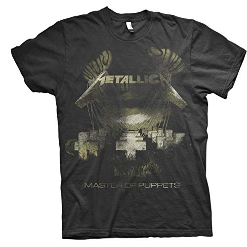 Metallica Men's Master of Puppets Distressed Slim Fit T-Shirt XX-Large Black by Metallica - Used condition - US$19.32