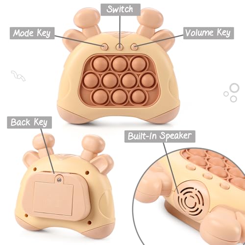 Intelliskills Pop & Play Pocket Gaming Console for Kids, Push Pop Interactive Game for Boys & Girls 3+ Years, Light & Sound Musical Toy, 4 Modes, Travel-Friendly, BIS Certified, Green, Ideal for Gift 8 419XNSKkEkL