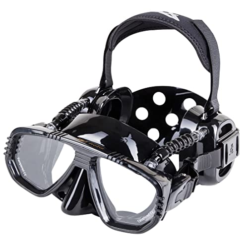 IST Sports IST Pro Ear Anti Fog Scuba Diving Mask, Black