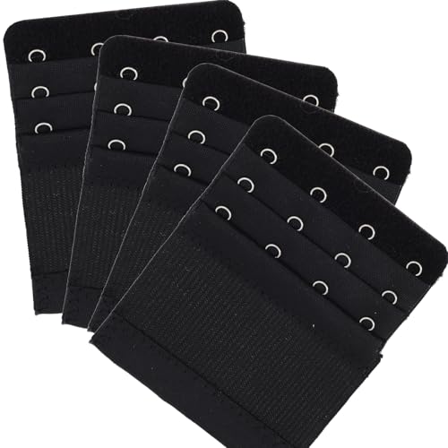 Image of Bra Strap Extenders, Women Elastic Extensions Bra Extender Set, 6 Piece,Skin,White,Black