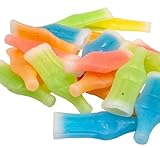 Wax Bottles - 1 lb of Nostalgic Assorted Colored Fruit Flavored Liquid Filled Chewy Wax Bottles