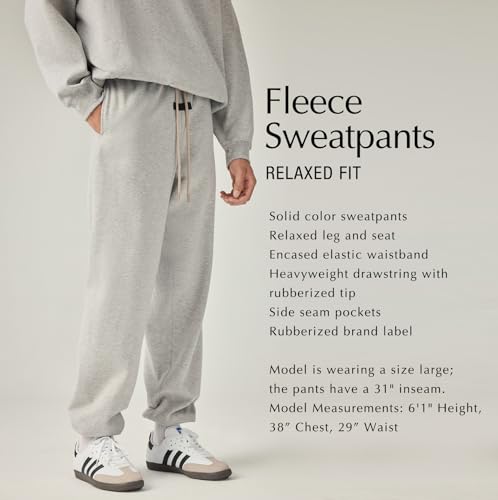 Men's Fleece Sweatpants Elastic Bottom Sweat Pants Relaxed Fit Lounge Joggers for Men with Pockets2