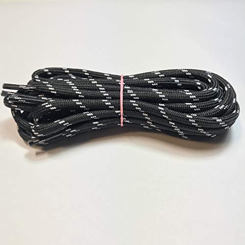 Image of 3 Pairs Heavy Duty Round Boot Laces Shoelaces for Hiking Walking Construction Safety Work Boots Shoes