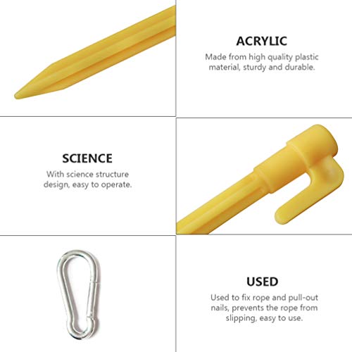 BESPORTBLE estacas de barraca de plástico resistente para acampamento, praia, barraca de acampamento