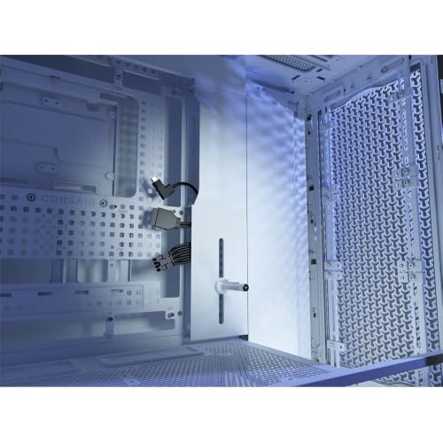 CORSAIR Frame 5000D RS ARGB Modular High Airflow Mid-Tower PC Case – 4X Pre-Installed RS ARGB Fans, InfiniRail™ Fan Mounting System, ASUS BTF, MSI Project Zero, Gigabyte Project Stealth – White - image 2