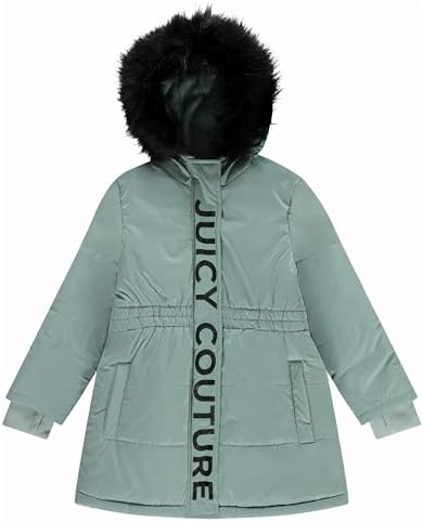 Amazon.com: Juicy Couture Girls Coat, Faux Fur Hooded Winter