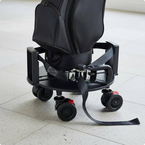 Soporte de equipamiento de golf con base ajustable para evitar caídas de bolsa 4