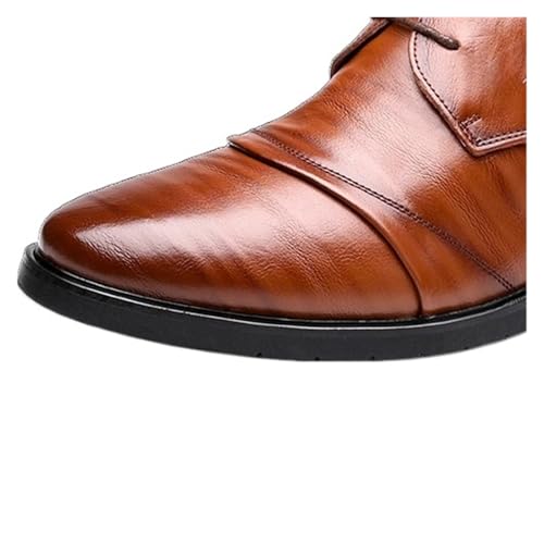 Dress Shoes for Men Men's Genuine Leather Elevator Shoes for Weddings and Business - Invisible Height Increase British Style2