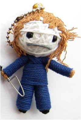 Halloween Michael Voodoo String Doll Keychain