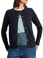 White Stuff Women's Lulu Cardigan - Long Sleeve Button Down Sweater, Dark Navy, 10