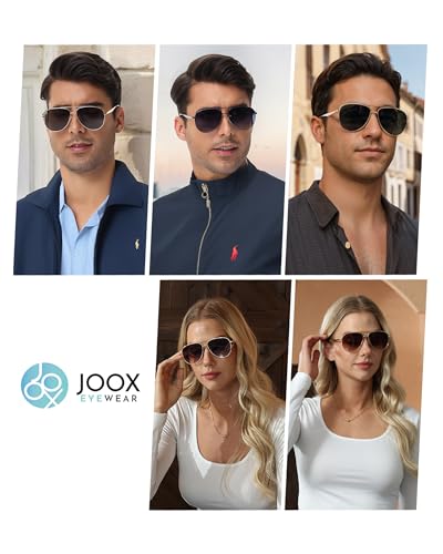JOOX Retro Oversized Aviator Sunglasses for Women Men Trendy Pilot Sun Glasses UV400 Protection Shades2