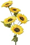 Diseño muy realista, cuenta con 5 flores de girasol.
