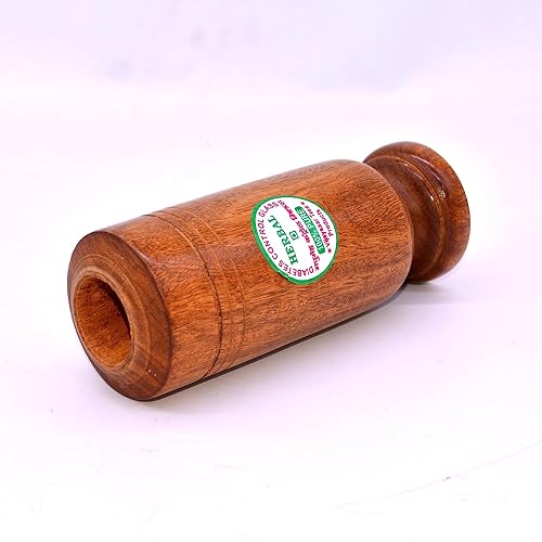 Image of Wooden Vijaysar Wood Tumbler Glass - 90ml Ayurvedic Glass for Blood Circulation, Sugar Control, Natural Health Benefits - Pack of 1