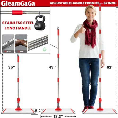 Image of 18 inch Professional Microfiber Mop for Floor Cleaning on Hardwood Floors