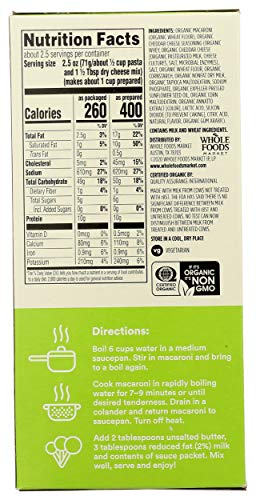 Image of 365 by Whole Foods Market, Macaroni And Cheese Shapes Organic, 6 Ounce (Pack of 4)