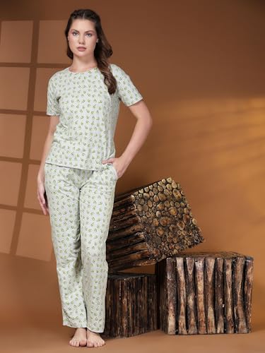 Image of B STORIES Women's Cotton Pyjama Set | Comfort and Relexed Nightsuit for Ladies