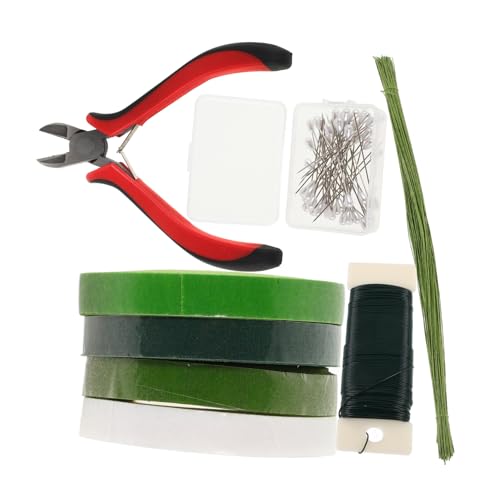 Veemoon Floral Stem Wire Paper Vine Rose Material Floral Tapes Flower Bar Supplies DIY Flower Craft Kit