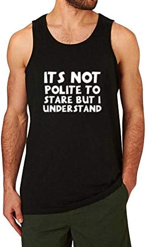 WINGZOO Workout Tank Top for Men-Mens Novelty Funny Saying Fitness Gym Racerback Sleeveless Shirts Black