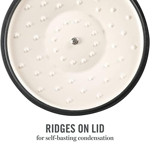 MARTHA STEWART Gatwick 7-Quart Enamel Cast Iron Dutch Oven – Classic Grey – Durable Heavy-Duty Dutch Oven for Slow Cooking, Braising & Baking - Thumbnail 4