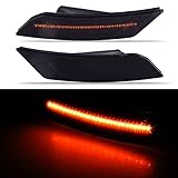 Amber LED Front Fender Bumper Side Marker Turn Singal Light Kit for 2013-2014 Cadillac ATS,2017-up C