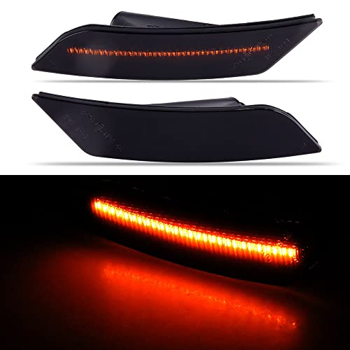 Amber Led Front Fender Bumper Side Marker Turn Singal Light Kit For 2013-2014 Cadillac Ats,2017-Up Cadillac Xt5,Compatible With 2019-Up Chevy Blazer #TOP9