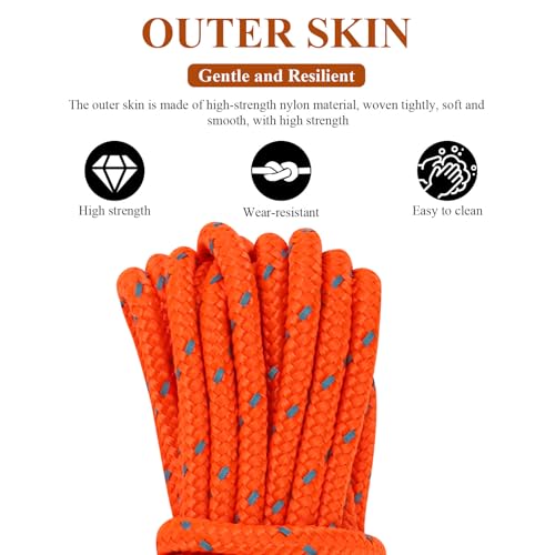 BREANIFULL 6 Pcs Reflective Tent Guy Ropes Camping 4m Guide Ropes Outdoor Tent Guide Rope with Locking Carabiner Clip for Outdoor Camping Hiking Caravan Awning Tents