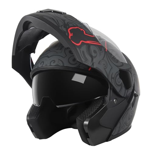Motorcycle Full Face Helmet for Unisex-Adults DOT Approved Motorbike Street