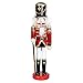 Soldado Cascanueces de Madera, Viva Figuras de Soldado Madera Modelo de Cascanueces Ornamentos de Artesanía de Cascanueces para Navidad, 30 cm de Alto, con Soporte