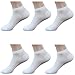 October Elf Men's Socks Low-Cut Thin Cotton Socks Pack of 6 (White),One Size