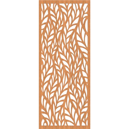 Image of 13 3 /8 inchW x 34 3 /8 inchH x 3 /8 inchT Ortonville Decorative Fretwork Wood Wall Panels, Cherry