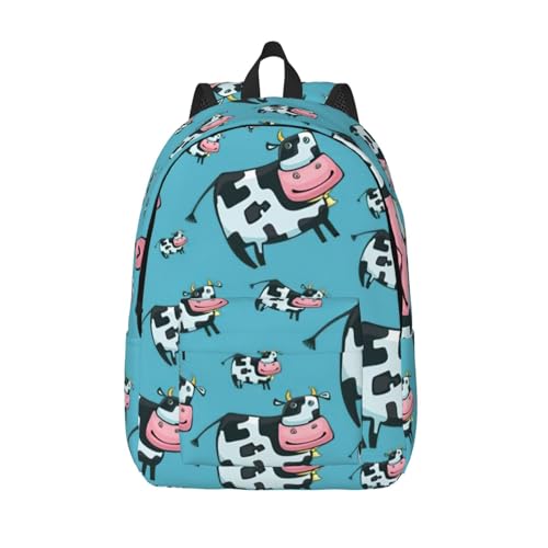 Sac à dos de voyage imprimé vache EdWal pour ordinateur portable homme et femme