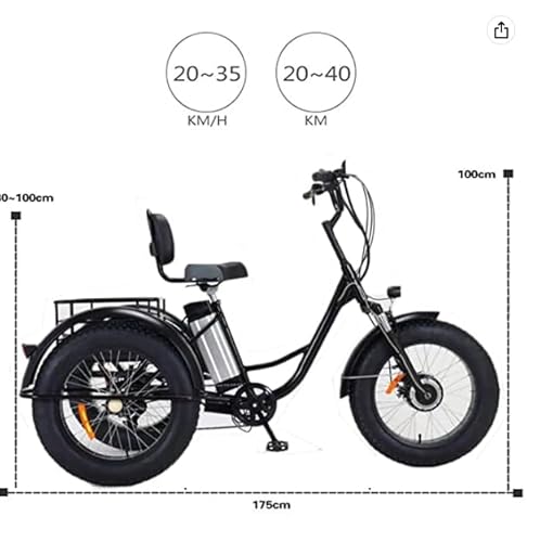 Oroxco Adult Tricycles Three Wheel Cruiser Bike 7 Speed, Adult Trikes 20 Inch Wheels Low Step-Through, Three-Wheeled Bicycles For Women, Men, Seniors #TOP6