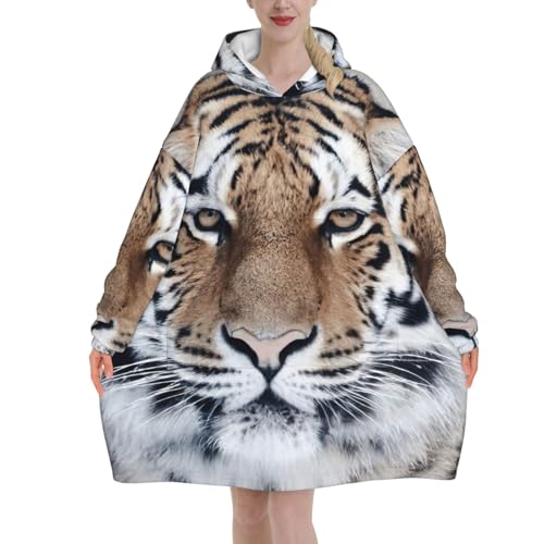 Couverture à capuche tigre EdWal contre le froid hivernal adulte
